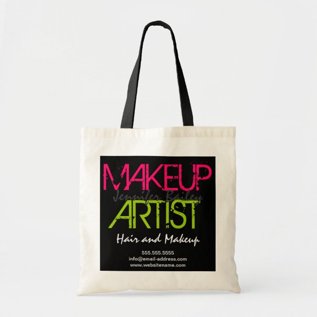 Tote Bag Artiste de maquillage audacieux (Devant)