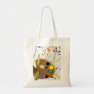 Tote Bag Artistes Peinture Splatter et Palette de Peinture
