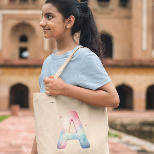 Tote Bag Artistic Initial 'A' - Coupe personnalisée de la c