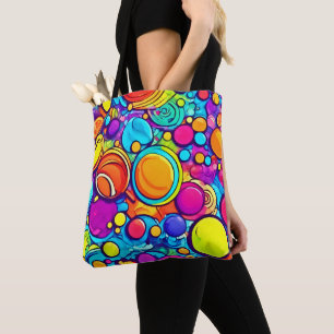 Tote Bag Artwork de bulles Abstraites dynamiques