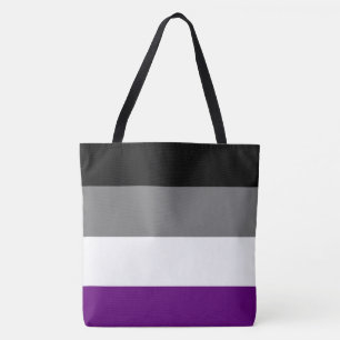 Tote Bag Asexual Pride Rainbow [Ace  Demi  Gris ]