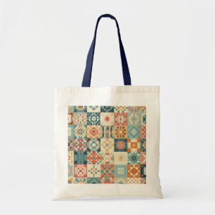 Tote Bag Aspect vieilli de patchwork matelassé