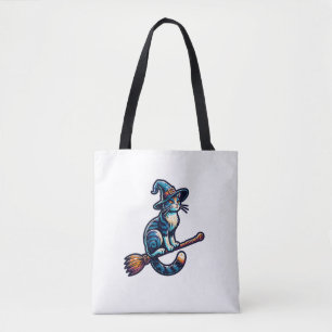 Tote Bag Assistant Chat Halloween sorcière Amoureux de les 