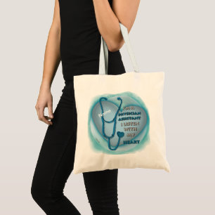 Tote Bag Assistant médical Blue Heart