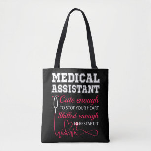 Tote Bag Assistant Médicale Mignonne Infirmière Stop Coeur 