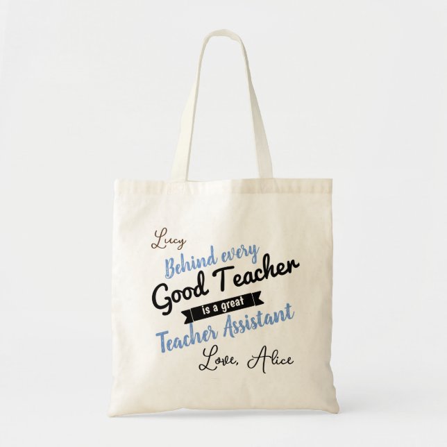 Tote Bag assistant pédagogique en garderie personnalisé (Devant)