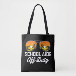 Tote Bag Assistante scolaire hors service lunettes de solei