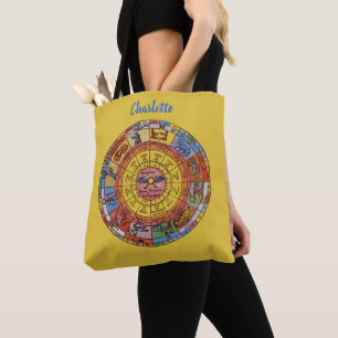 Tote Bag Astrologie Vintage, Roue du Zodiaque Céleste Antiq