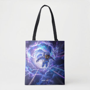 Tote Bag Astronaut Imaginaire Mignonne À Travers Wormhole