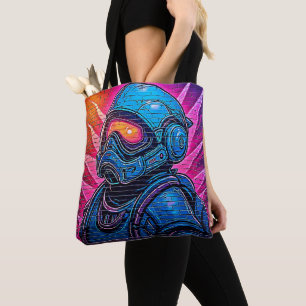 Tote Bag Astronaute de Neon Cyberpunk