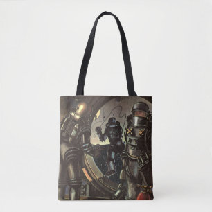 Tote Bag Astronautes de la science-fiction vintage en sorti