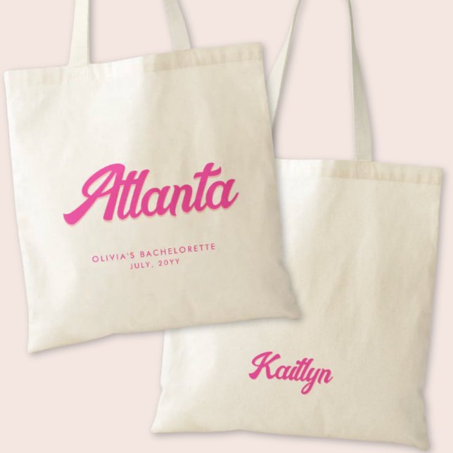 Tote Bag Atlanta Bachelorette Party Personnalisé Fourre-tou (Atlanta Bachelorette Party Tote Bag)