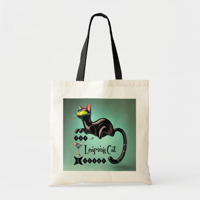 Tote Bag Atomique Futuriste Le Leaping Cat Lounge (Devant)