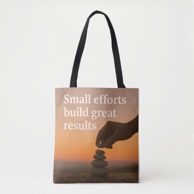 Tote Bag Atteindre la grandeur Un pas à la fois (Devant)