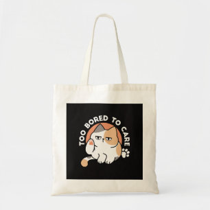 Tote Bag Attitude de chat paresseux – Trop blasé pour s'en 