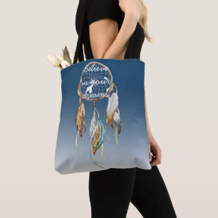 Tote Bag Attrape-rêve ombré bleu marine 