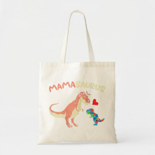 Tote Bag Attrapez ce mignon Mamasaurus Heart Puzzle Dino T-