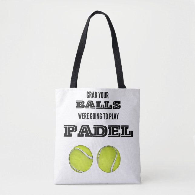 Tote Bag Attrapez vos couilles, allaient jouer à la tasse d (Devant)