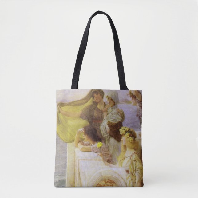 Tote Bag Au berceau d'Aphrodite par Sir Lawrence Alma Tadem (Devant)