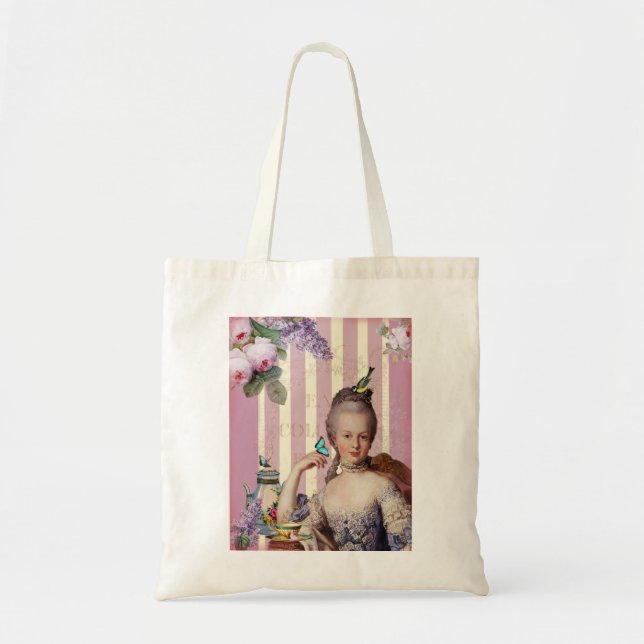 Tote Bag Au petit Trianon de Thé - s'est levé (Devant)