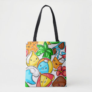 Tote Bag Au Revoir École Bonjour Temps Été Et Amusants