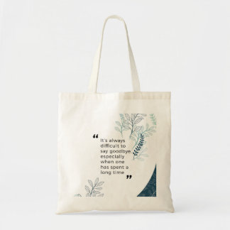 Tote Bag Au revoir souhaits