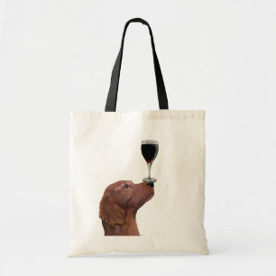 Tote Bag Au Vin 2 de chien de poseur rouge