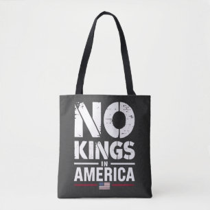 Tote Bag Aucun roi en Amérique Drapeau patriotique américai