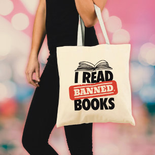 Tote Bag Audacieux « Je lis des livres interdits » Bookish