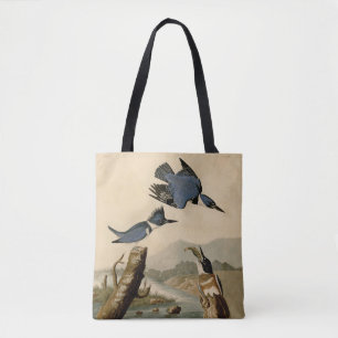 Tote Bag Audubon Belted Kingfisher Wildlife Bird