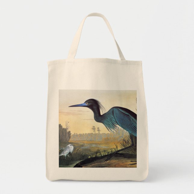 Tote Bag Audubon : Héron de petit bleu (Devant)