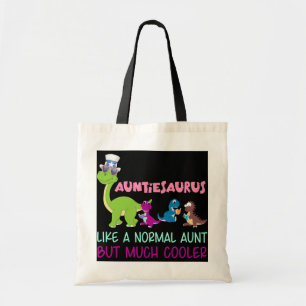 Tote Bag Auntiesaurus Comme une tante normale mais beaucoup