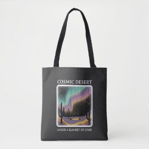 Tote Bag Aurore du désert cosmique • Ciel nocturne western