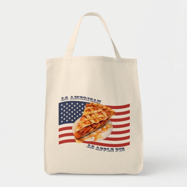 Tote Bag Aussi Américain Que Le Pie Apple (Devant)