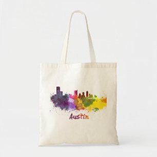 Tote Bag Austin skyline in watercolor