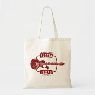 Tote Bag Austin Texas Live Music Guitare