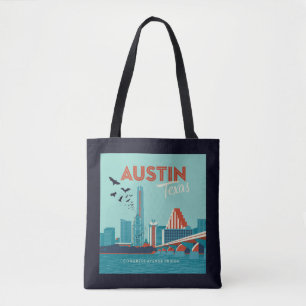 Tote Bag Austin, Texas   Pont de l'Avenue du Congrès