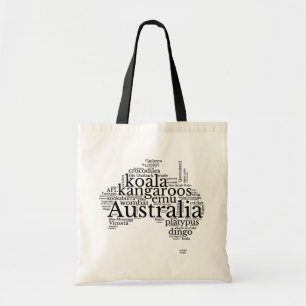 Tote Bag Australie Carte Word Art