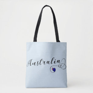Tote Bag Australie Heart Grocery Bag, Australie