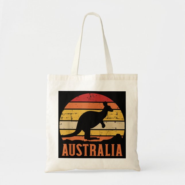 Tote Bag Australie Kangaroo Vintage (Devant)