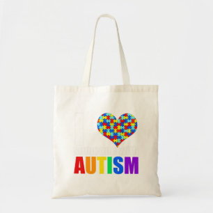 Tote Bag Autism Aware Shirt Autism Maman I Love Someone