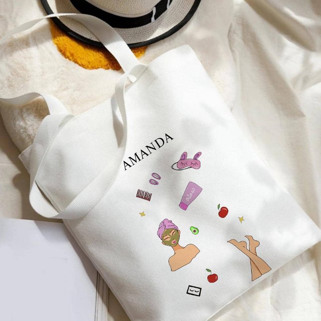 Tote Bag Auto-soins, illustration de mode (Créateur téléchargé)