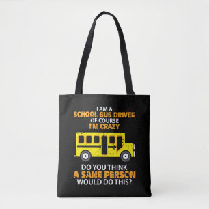 Tote Bag Autobus scolaire drôle - voiture folle d'amusemen