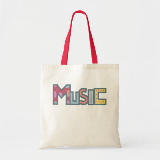 Tote Bag autocollant de musique coloré