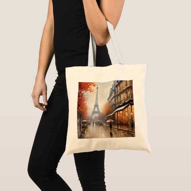 Tote Bag Automne à Paris France. (Devant (produit))