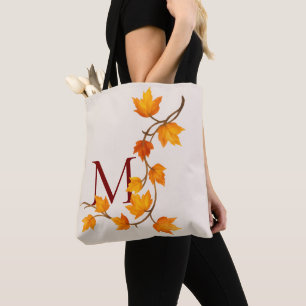 Tote Bag Automne Automne Branche des Feuilles de l'érable