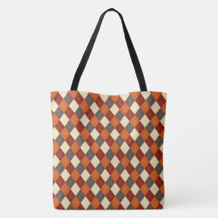 Tote Bag Automne/Automne En vichy motif