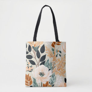 Tote Bag Automne Botanique Sans Mer Motif Floral