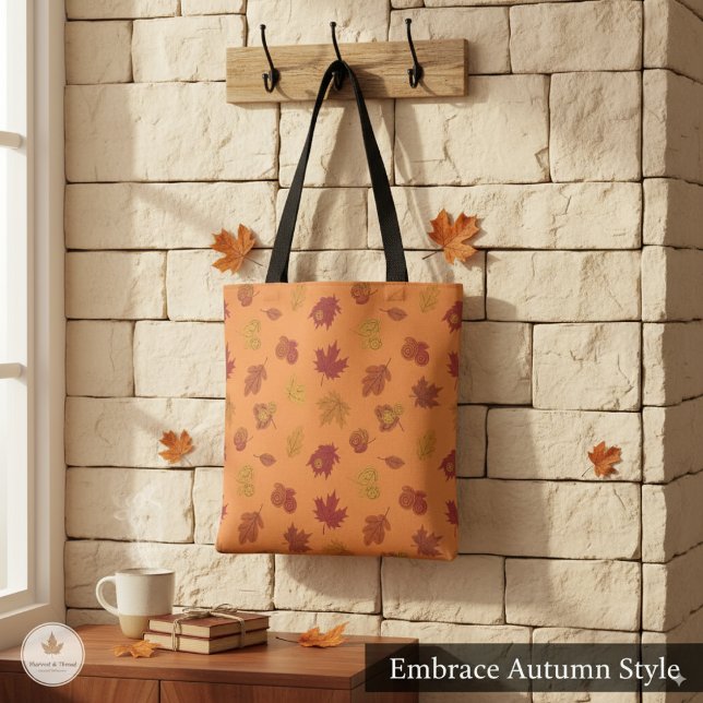 Tote Bag Automne Chute Feuille élégant Accessoire Automne (Créateur téléchargé)