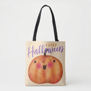 Tote Bag Automne Citrouille mignon Halloween Thanksgiving A
